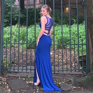 Royal blue prom dress